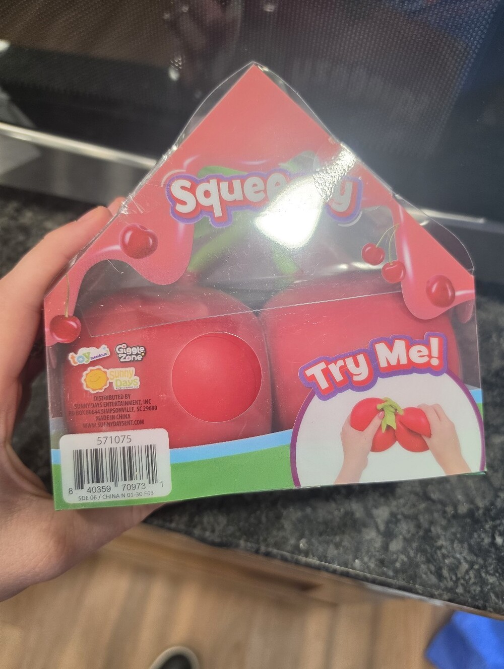 Squeeezy Cherries Squishy Toy By Sunny Days - Picture 3 of 3